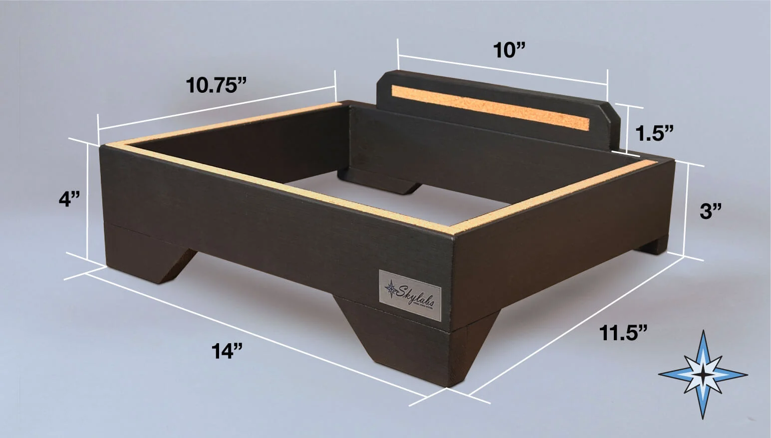 Skylabs' Deluxe Black Pine Speaker Risers (Pair) - Image 3